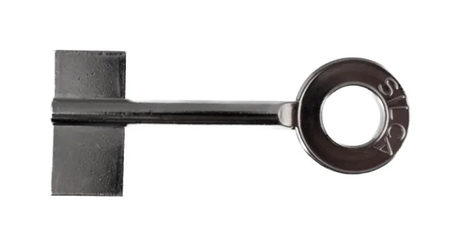 Doppelbartschlüsselrohling Halm 6 mm, mit Bohrung 3,5 mm