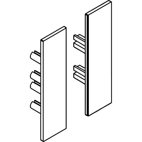 DORMA-Glas Muto 150 Abdeckkappen Seitenteilprofil Aluminium silber eloxiert