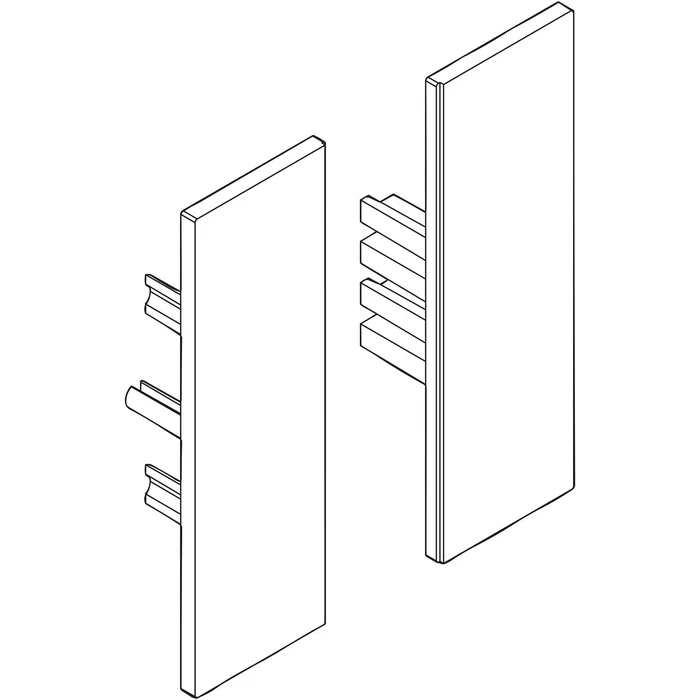 DORMA-Glas Muto 80 Abdeckkappen Seitenteilprofil Aluminium silber eloxiert