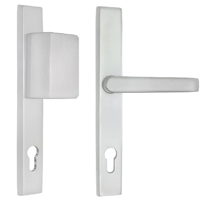 Drückergarnitur für schmale Rahmen, mit flachem Drücker