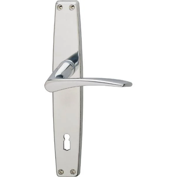 Drückergarnitur WG 1000 FAVORIT – auf Schild BB 90, 38 – 43, Alu pol