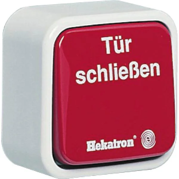 Drucktaster HAT 02, Auf-oder Unterputzmontage, Kunststoff weiß