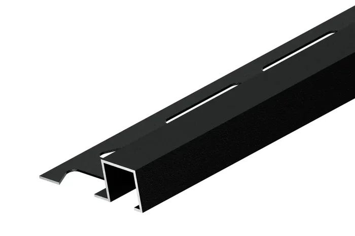 Dural Quadratprofil schwarz matt SQUARELINE Aluminium Höhe 9 mm, Länge 250 cm