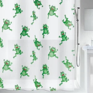 Duschvorhang Frogtime Grün 180×200 cm Spirella