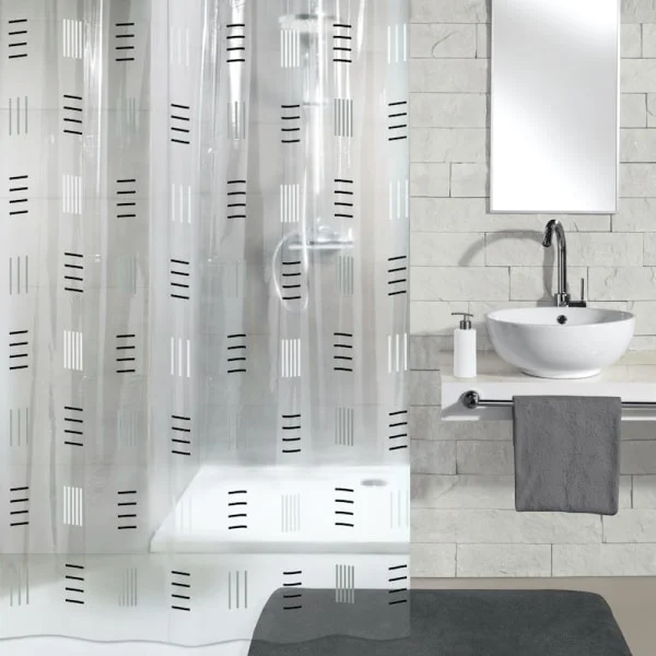 Duschvorhang Grafico Anthrazit 180×200 cm Kleine Wolke