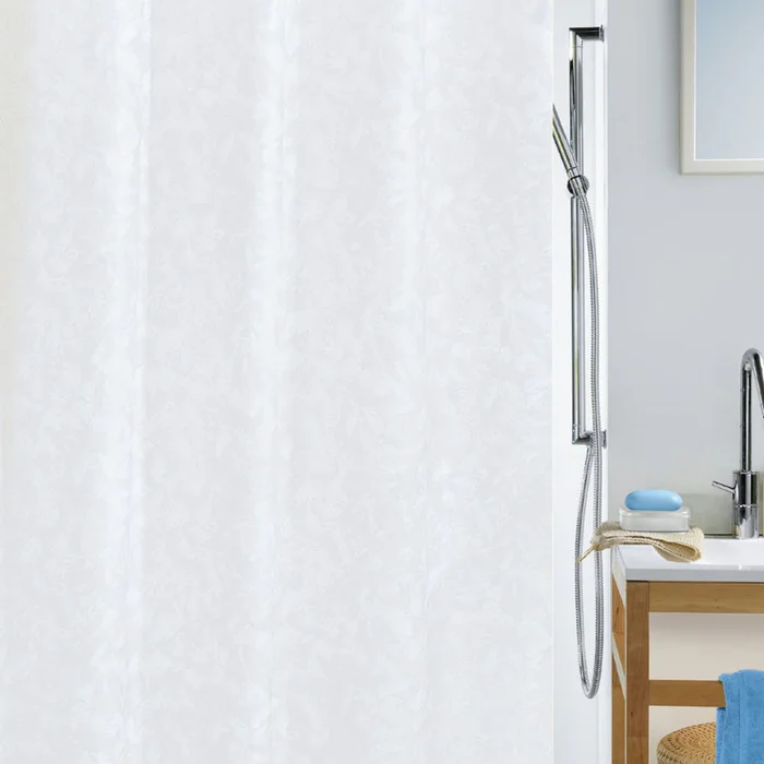 Duschvorhang Porto Weiß 180×200 cm Spirella