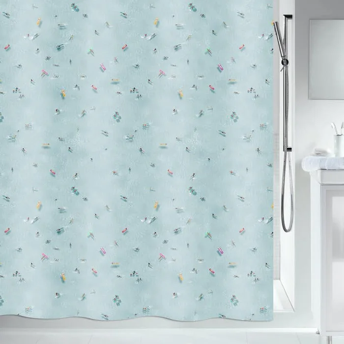 Duschvorhang Swimming Blue 180×200 cm Spirella