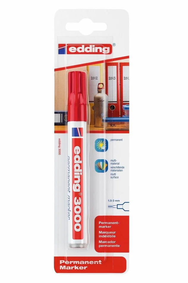 Edding Permanentmarker 3000 rot (rot)
