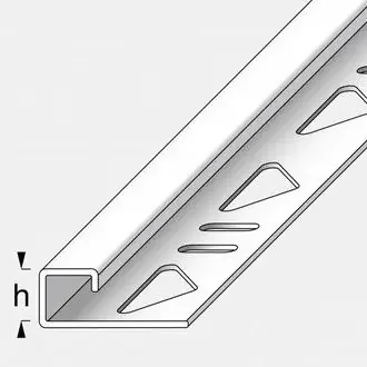 Edelstahlschiene Quadro 6 mm 3 lfm Marke Alferpro