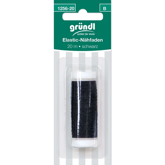 Elastic-Nähfaden, 20 m, sw (schwarz)