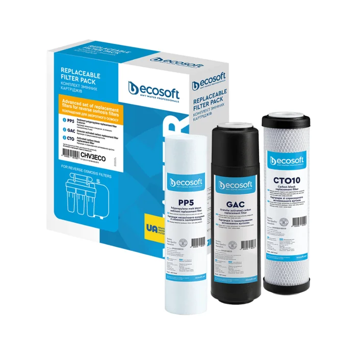 Erweiterter Satz von 3 Ersatzfiltern PP5-GAC-CTO