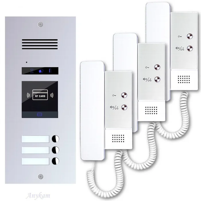 ES3Aid+ DJ4A Türsprechanlage Gegensprechanlage 3-Familienhaus 2Draht