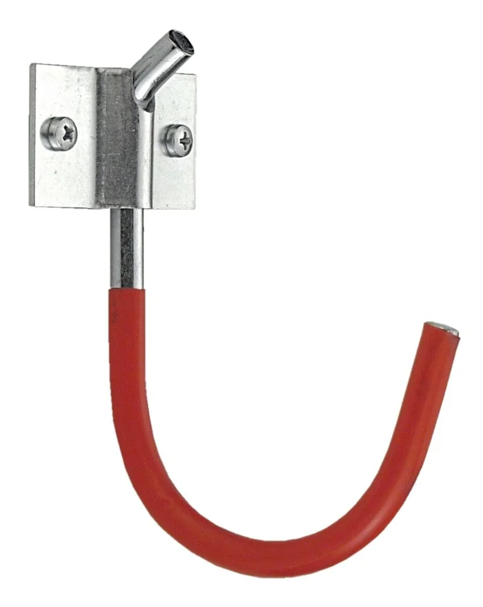 Fahrradhaken 125x60x80 mm, bis 20 kg (silber/rot)