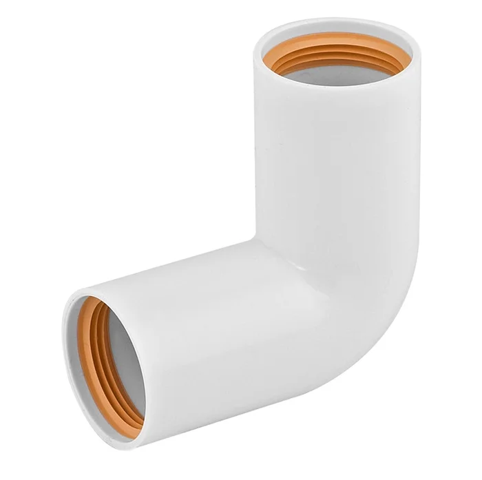 Faluplast PP-Winkel weiß 50, 90 Grad, mit Gummidichtung
