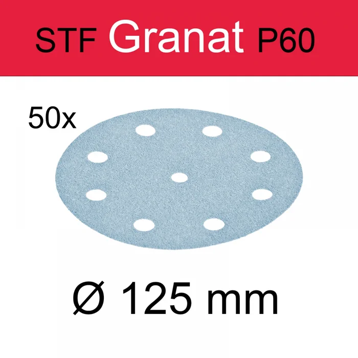 Festool Schleifscheibe STF D125/8 P60 GR/50 Granat 497166