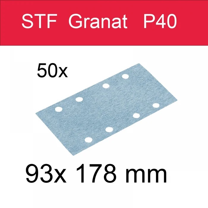 Festool Schleifstreifen STF 93X178 P40 GR/50 Granat 498933