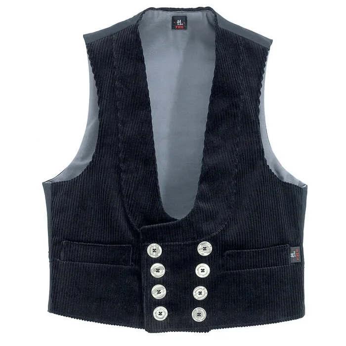 FHB Zimmermannsweste Heiner Trenkercord schwarz | Auswahl 48