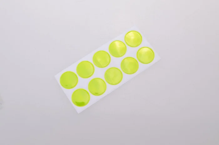 Filmer 10 tlg. Reflektorsticker, PVC, Rund (neongelb)