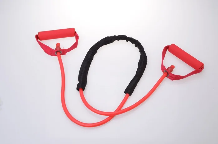 Filmer Expander Gymnastikband, 8 cm Alu-Karabinerhaken