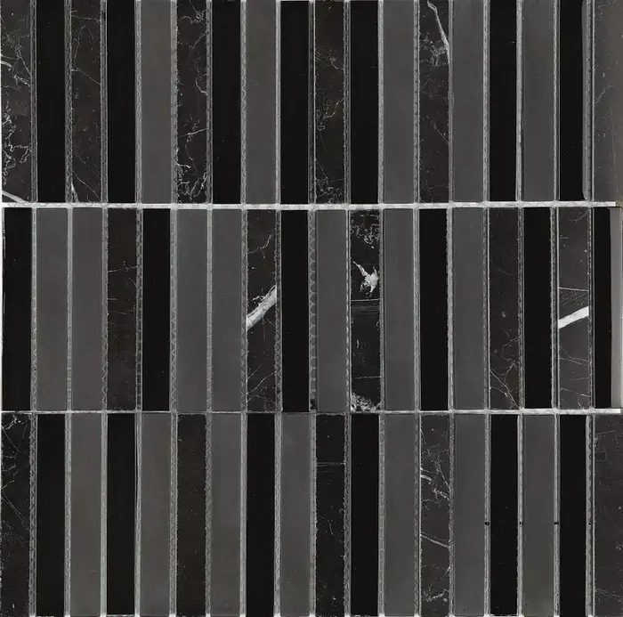 FKEU Kollektion Decorato Schwarz Marm Glas Mosaikfliese 30×30 Art.-Nr. FKEU0993576