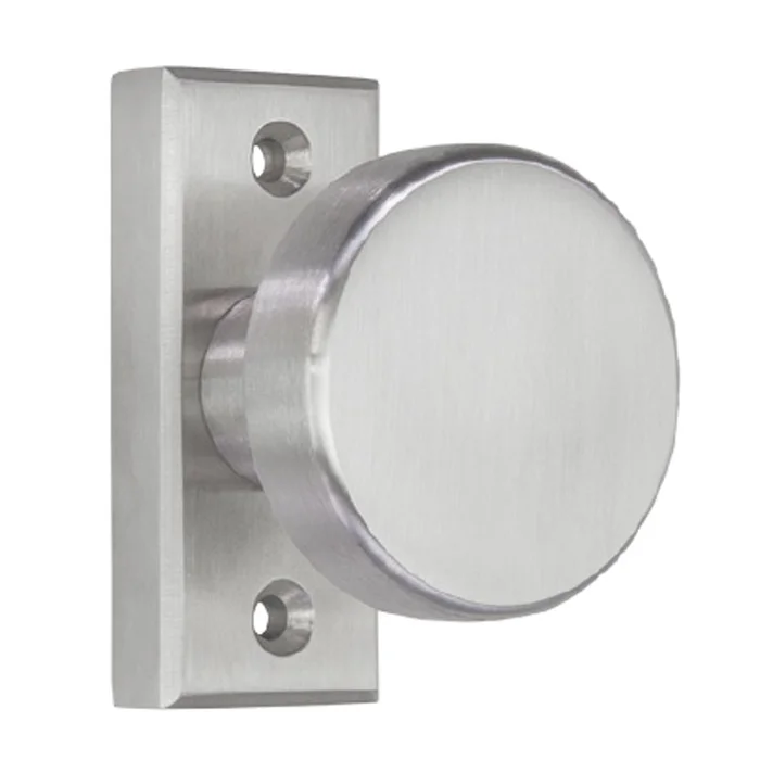 Flachknopf fest, oder festdrehbar auf Rosette, Edelstahl, 005/330/501