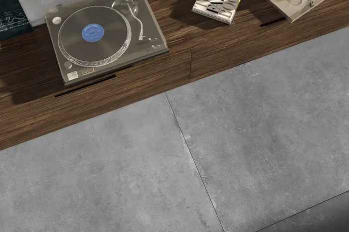 Fliese Betonoptik grau 30×60 cm „Cloud Grey“ Zementoptik rektifiziert