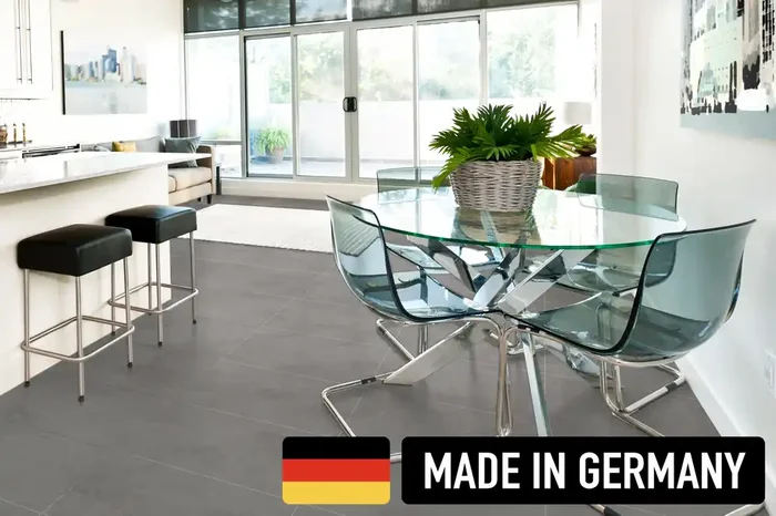 Fliese dezente Steinoptik 30×60 cm grau „Voyage Grey“ matt – Made in Germany