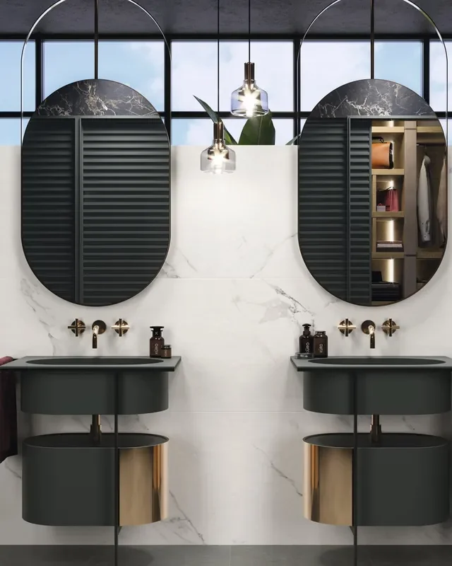 Fliese im Marmordesign Weiß Matt 60×120 Mandalay White Matt