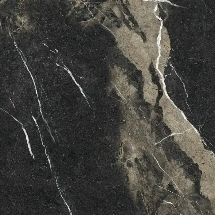 Fliese in Marmoroptik Pierre Black 120×120