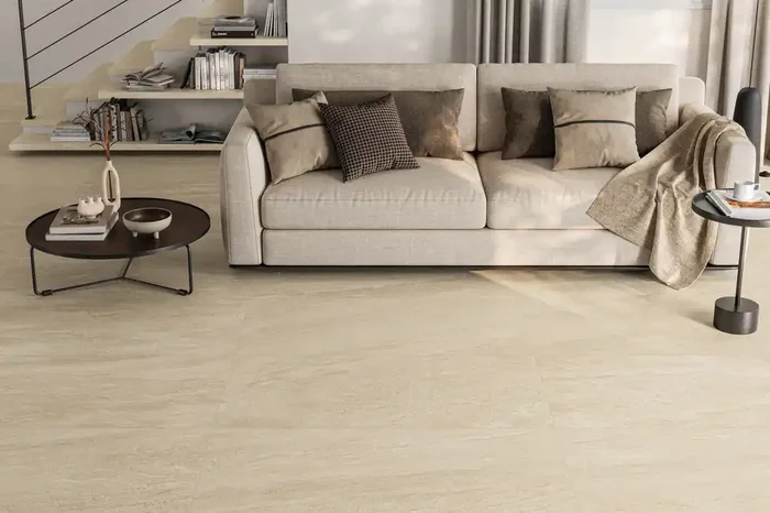 Fliese Natursteinoptik sand beige 60×120 cm „Ultrablock Desert“ natürliche Steinoptik rektifiziert