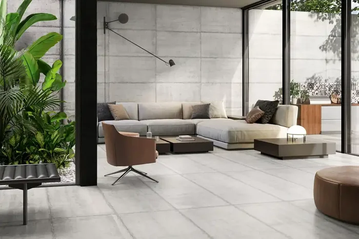 Fliese Sichtbetonoptik Großformat 60×180 cm zementgrau „Form Cement“ Betonoptik rektifiziert