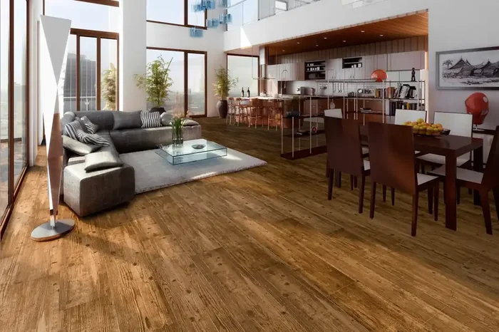 Fliese Vintage Holzoptik Eiche braun 23×120 cm „Meranti Roble 2.0“