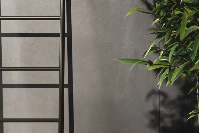 Fliese warme Betonoptik dunkelgrau 90×90 cm „Azuma Dark Grey“ Imola matt rektifiziert