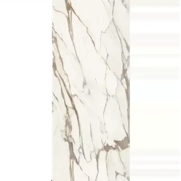 Fliesen in Marmoroptik Infinito2.0 hochglanz 60×120 Calacatta Gold