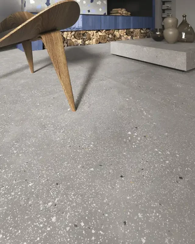 Fliesen in Terrazzo-Optik Grau 90×90 cm Ama Cenere