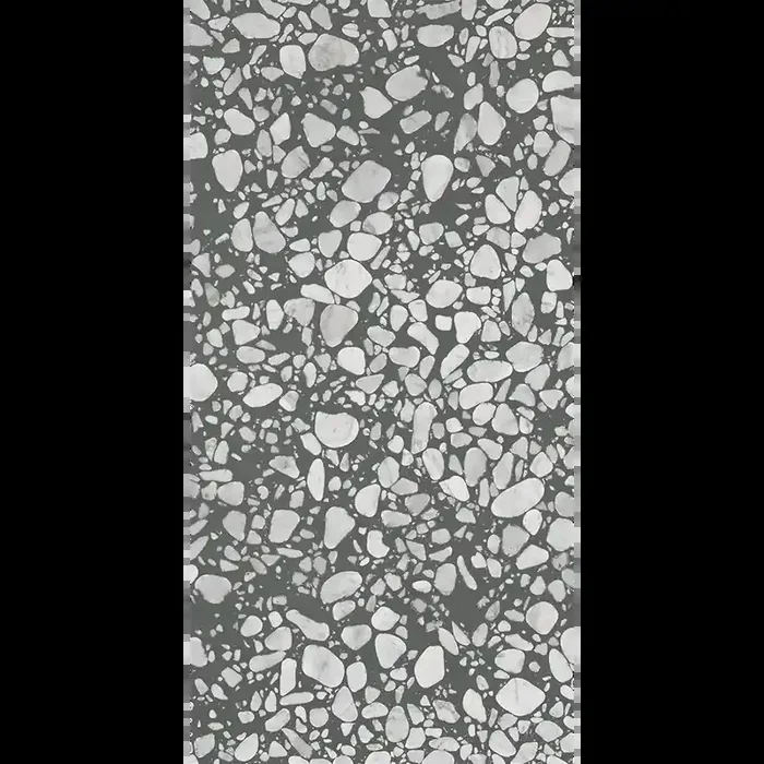 Fliesen in Terrazzooptik Cluster 60 x 120 cm Matt Graphite