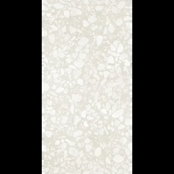 Fliesen in Terrazzooptik Cluster 60 x 120 cm Matt White