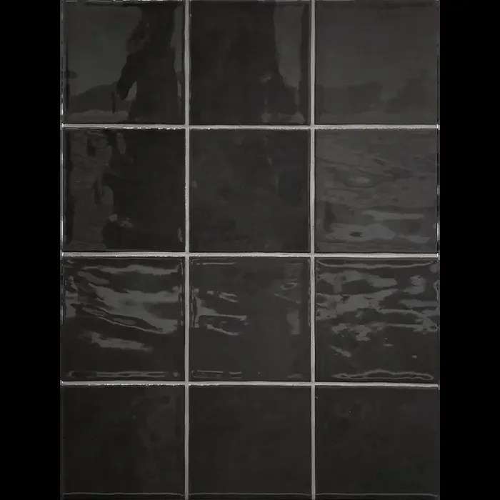 Fliesen in Traditionell-Modern, Typic 10 x 10 cm Glasiert Black