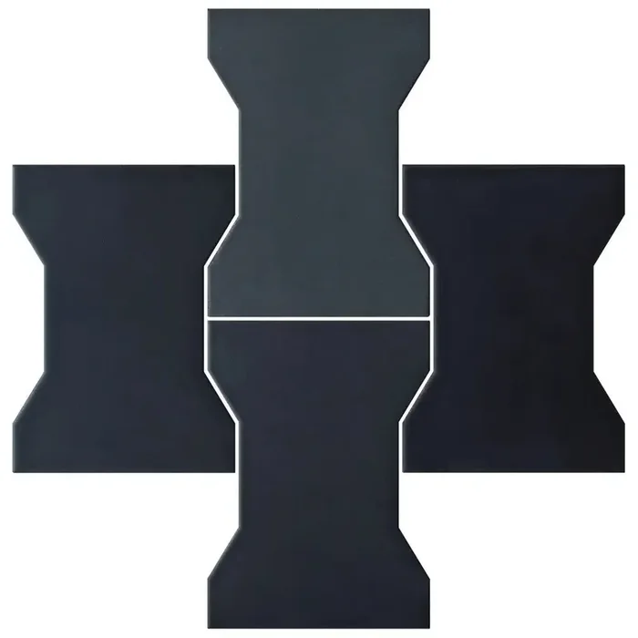 Fliesen in Urban Avantgarde Stil Equus Pave 16,8 x 23,3 cm Matt Black