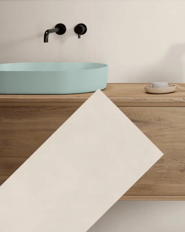 Fliesen Mikrozement-Optik 60×120 cm Verse White R10 B