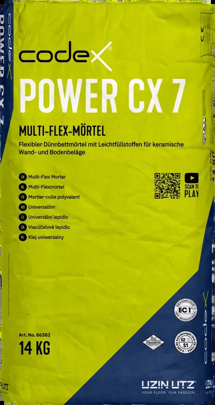 Fliesenkleber 4-in-1 Multikleber „Codex Power CX 7“ Flexkleber auch für Großformate 14 kg