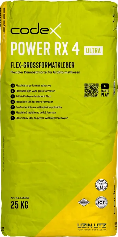 Fliesenkleber Schnellkleber „Codex Power RX 4 Ultra“ Flex-Großformatkleber 25 kg