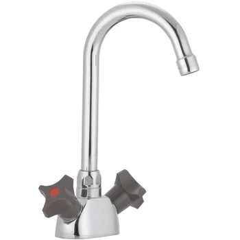 FM Mattsson Wasserhahn für Waschkanäle, 2 Griffe, Chrom