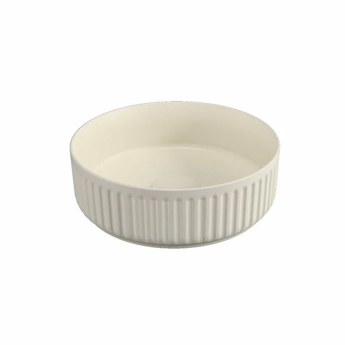 Freistehendes Waschbecken beige QBad River