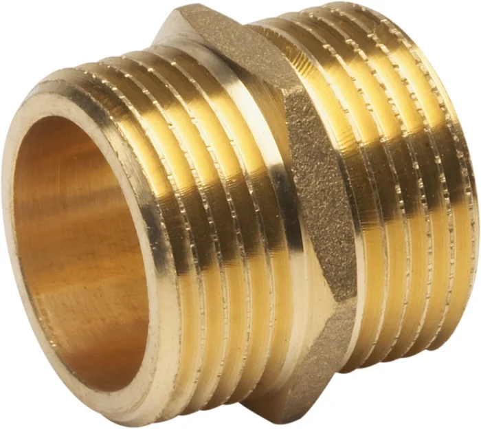 Gewindenippel, Messing, Außengewinde ¾“