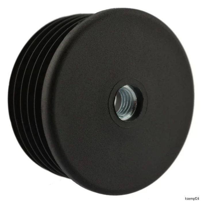 Gewindestopfen Ø 50mm M8 schwarz Einsteckbuchse Rundrohr Fusskappen Fussstopfen