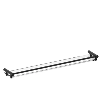 Glasregal Knox 600 mm Leim Schwarz Rostfreier Stahl Alterna