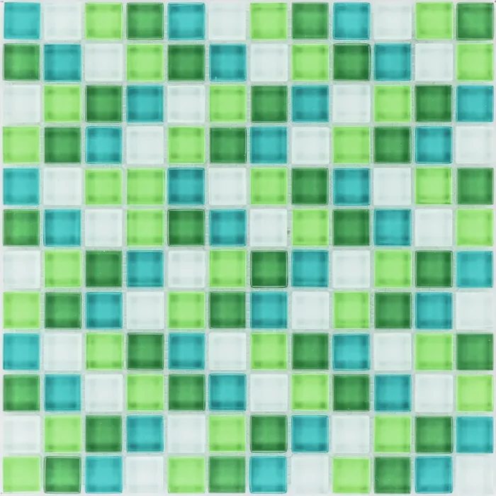 Grün Weiß Mosaik – – 30×30