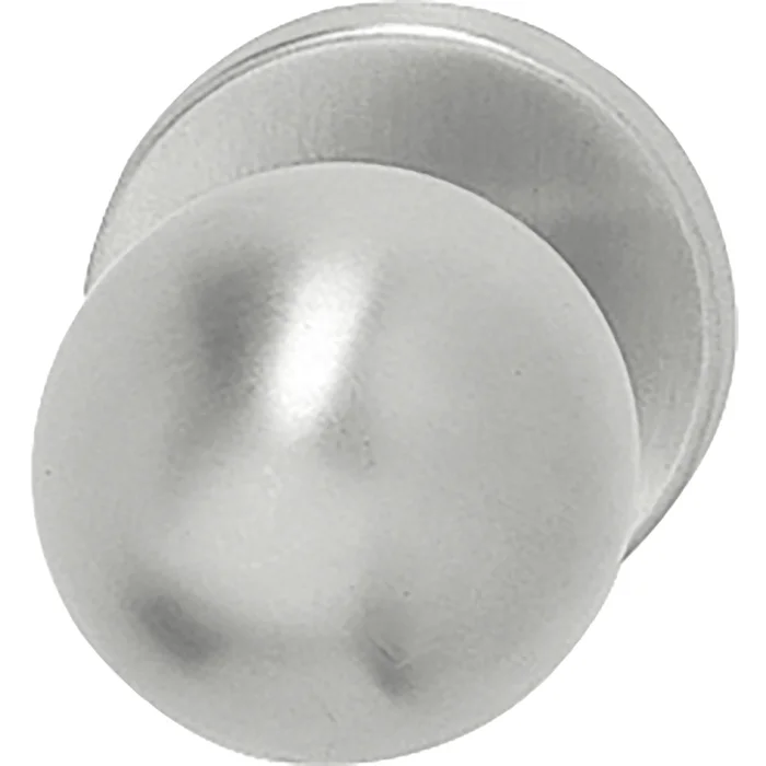 Grundmann GEOS Türknopf Kugelform fest auf Rosette, Aluminium