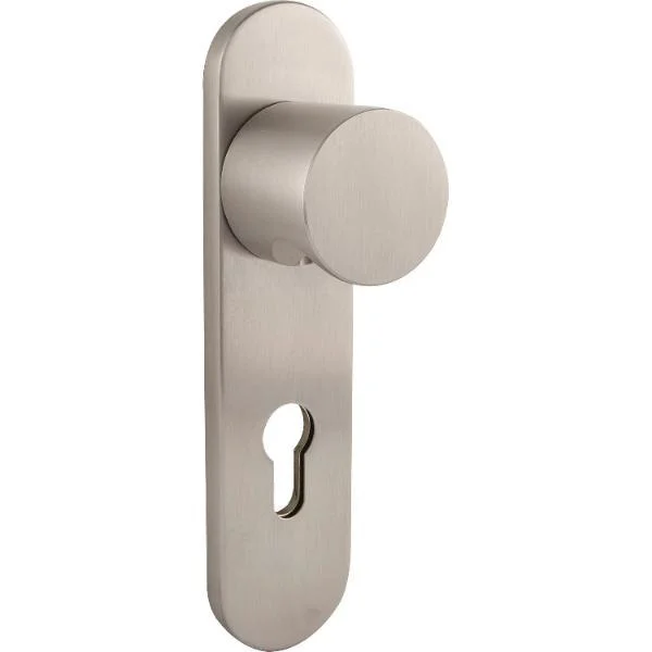 Grundmann Knopfkurzschild 3054/5162DZAFH, PZ 88 mm, Edelstahl satiniert